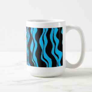 Schwarz-blaue Zebrastreifen Kaffeetasse