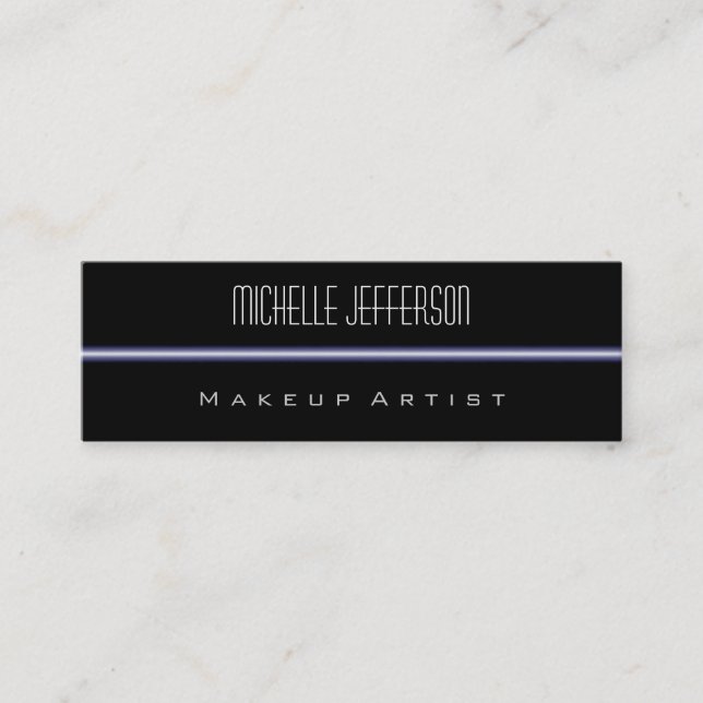 Schwarz-blaues Licht Standard-Visitenkarte mit sch Mini Visitenkarte (Vorderseite)