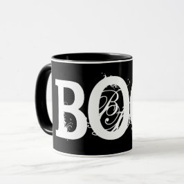 Schwarz "BOO!" Halloween Coffee Tasse
