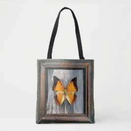 Schwarz-Bordeauxpas Butterfly Tote Bag