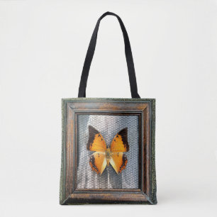 Schwarz-Bordeauxpas Butterfly Tote Bag