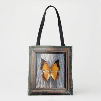 Schwarz-Bordeauxpas Butterfly Tote Bag