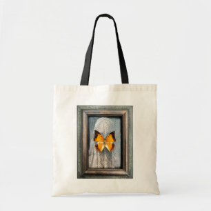 Schwarz-Bordeauxpas Butterfly Tote Bag Tragetasche