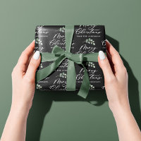 Schwarz botanisch elegante moderne Geschenkpackung