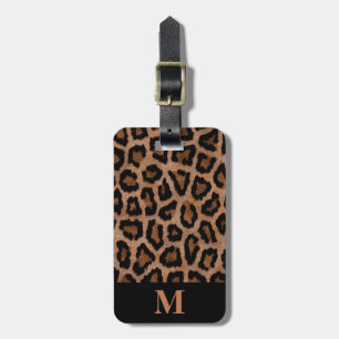 Schwarz/Braun-Leopard-Spot für klassische Monogram Gepäckanhänger