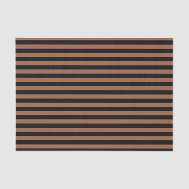 Schwarz-Braun-Streifen Seidenpapier (Vorderseite)