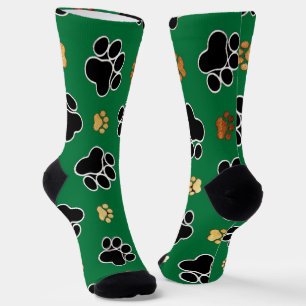 Schwarz-braune Luxus-Hundepfote Socken