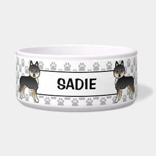 Schwarz-brauner sibirischer Husky mit dem Namen de Napf