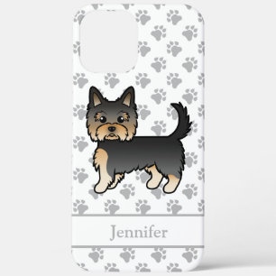 Schwarz-brauner Yorkshire-Terrier-Cartoon-Hund & N Case-Mate iPhone Hülle