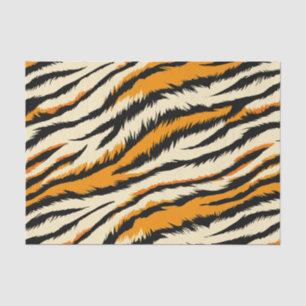 Schwarz-braunes Tiger-Streifenmuster Seidenpapier