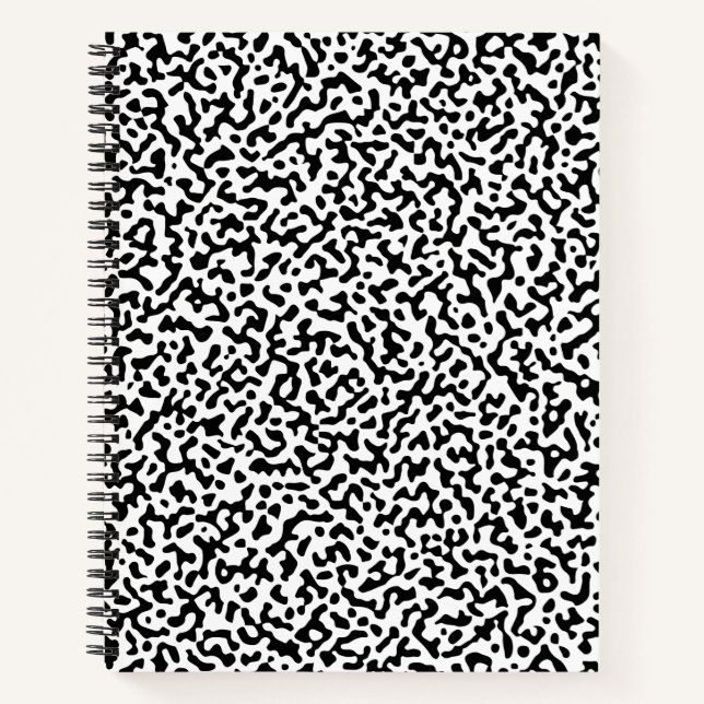 Schwarz Buchmuster Notizbuch (Vorderseite)