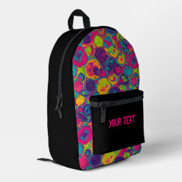 Schwarz | Bunter Chic Print Cut Sew Tasche