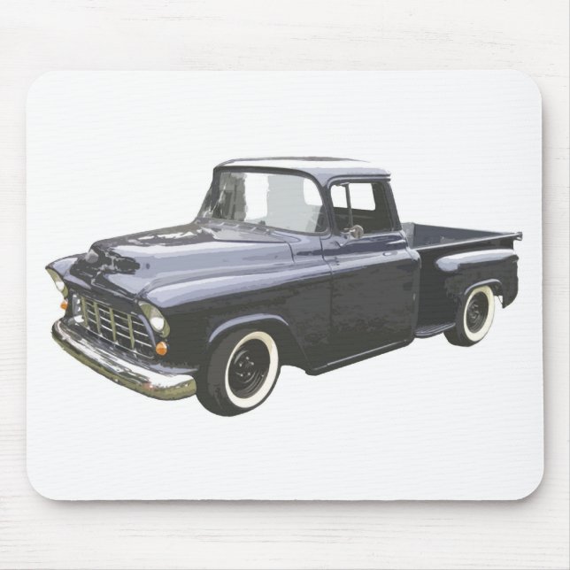 Schwarz-Chevrolet-Lieferwagen 1956 Mousepad (Vorne)