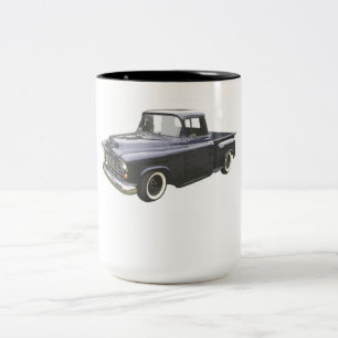 Schwarz-Chevrolet-Lieferwagen 1956 Zweifarbige Tasse
