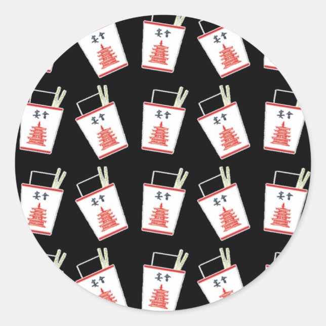 Schwarz-Chinesisch-Ausstieg Runder Aufkleber (Vorderseite)