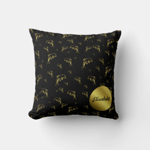 Schwarz, Delfin, Fisch, Natur, Wasser, Design, Kissen