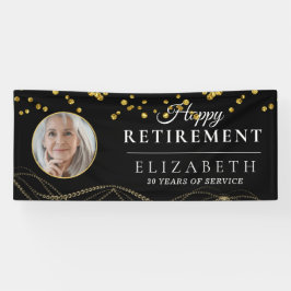 Schwarz Delicates Custom Foto Retirement Party Banner
