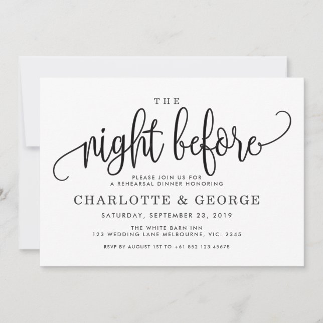 Schwarz der Nacht vor Einladung (Vorderseite)