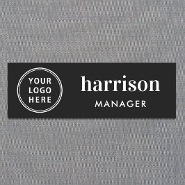 Schwarz des modernen Firmenlogos Namensschild