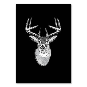 Schwarz-Design White Schwanz Deer Tischnummer