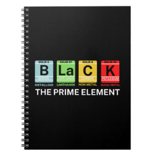 Schwarz: Die schwarze Vorgeschichte des Prime-Elem Notizblock