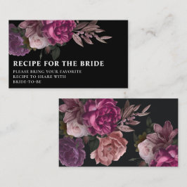 Schwarz-Dunkel-Moody-Brautparty gemeinsam mit eine Begleitkarte