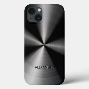 Schwarz-Edelstahl-Metal-Muster für benutzerdefinie Case-Mate iPhone Hülle