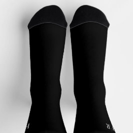 Schwarz Elegant Modernes Monogramm Socken