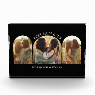 Schwarz eleganter Bogen Multi Foto bestes Mum