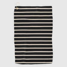 Schwarz/Elfenbein Golfhandtuch