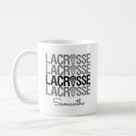 Schwarz erschüttertes Lacrosse Word Kaffeetasse