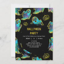 Schwarz | Falscher Glitter-Kürbis-Geist Halloween