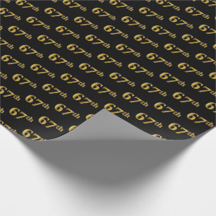 Schwarz, Falschgold 67. (Siebenundsechzigstes) Ere Geschenkpapier