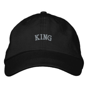 Schwarz Farbe KKING Textname Stickereihhut Bestickte Baseballkappe