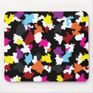 Schwarz Farbige unregelmäßige Abstrakt Mousepad