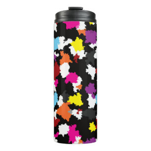 Schwarz Farbige unregelmäßige Abstrakt Thermosbecher