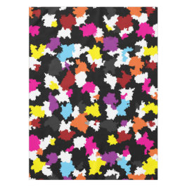 Schwarz Farbige unregelmäßige Abstrakt Tischdecke