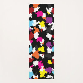 Schwarz Farbige unregelmäßige Abstrakt Yogamatte