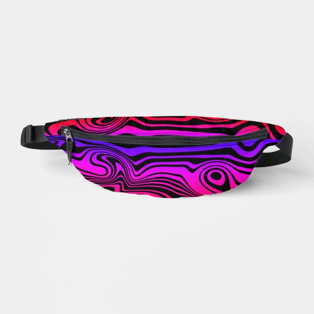 Schwarz-farbiges Neon Fanny Pack - Farbe auswählen Bauchtasche (Vorderseite)