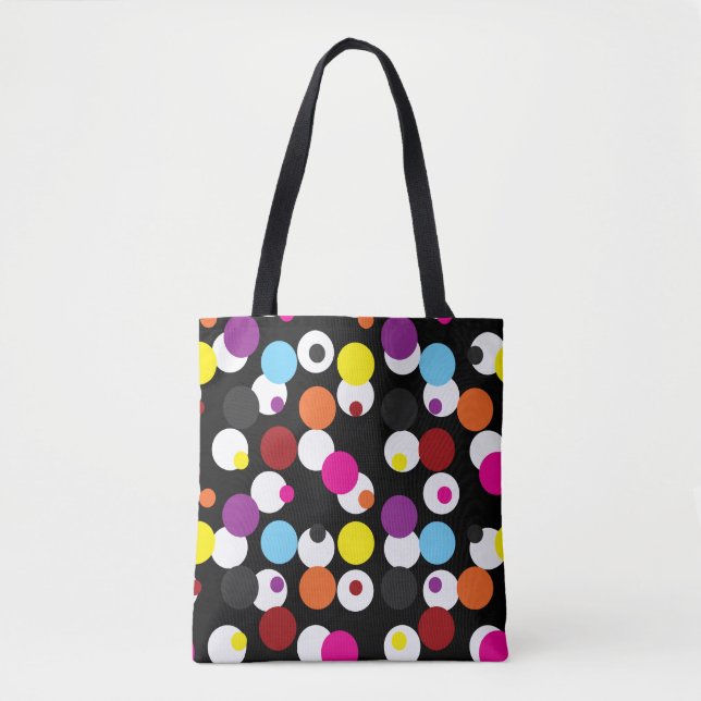 Schwarz-farbiges Polka-Dots-Oberflächenmuster (Vorderseite)