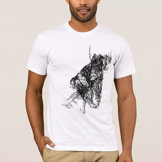 Schwarz-Floating-Sicht T-Shirt (Vorderseite)