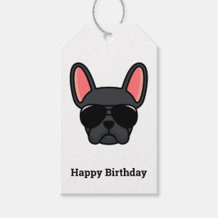 Schwarz-Französisch-Bulldog-Geschenk-Tags Geschenkanhänger