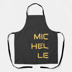 Schwarz Fügen Sie Ihren Namen Schlicht hinzu Schürze