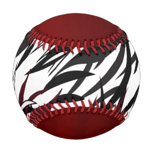 Schwarz/Garnet/ Weißes Baseball-Design Rot Baseball