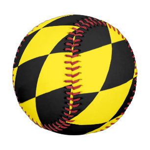 Schwarz-Gelb-Bayern Diamantfahne-Muster Baseball