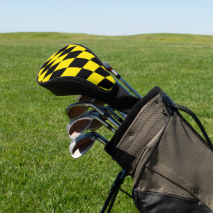 Schwarz-Gelb-Bayern Diamantfahne-Muster Golf Headcover