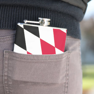 Schwarz-Gelb-Blau-Bayern Diamantfarben-Muster Flachmann