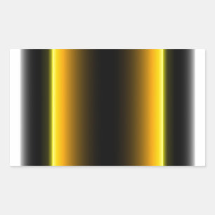 Schwarz-Gelb-Design Rechteckiger Aufkleber