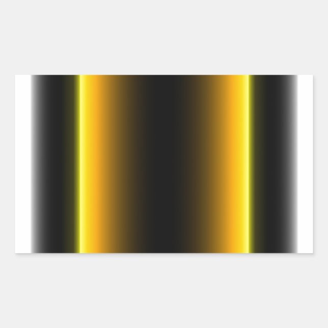 Schwarz-Gelb-Design Rechteckiger Aufkleber (Vorderseite)