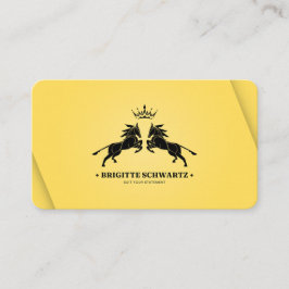 Schwarz-gelb-elegante Visitenkarte